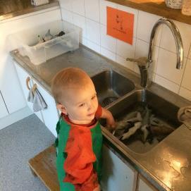 10 Vatten både ute och inne Idag har barnen jobbat med vatten både inne och ute.