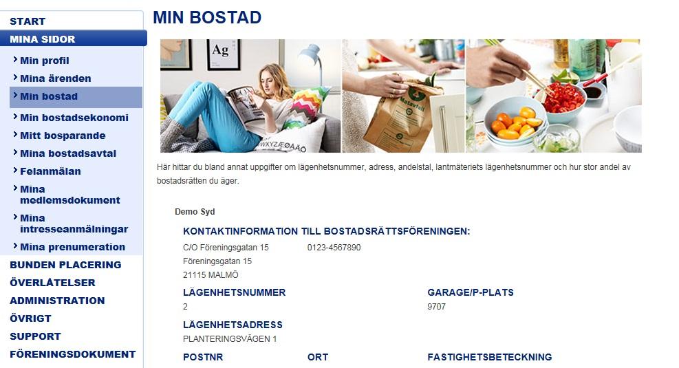 Bor du i bostadsrätt ser du kontaktuppgifter till din