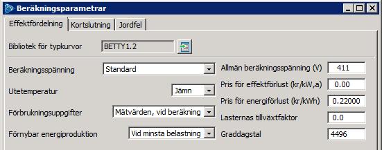 3 Metod figur 7: Inställningar för simuleringen i Trimble NIS.