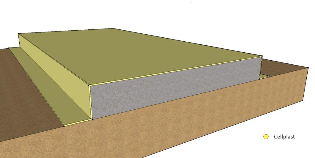 4.1.2 Bottenplatta Konstruktion med åtgärd Åtgärd -10 C Nr. Åtgärd Min. tryckhållfasthet vid 120 h [Mpa] S/S Ratio < 0.85 1 0.01m Cellplast i 5 dygn 7 0.59 2 0.01m Cellplast i 5 dygn 7 0.42 3 0.
