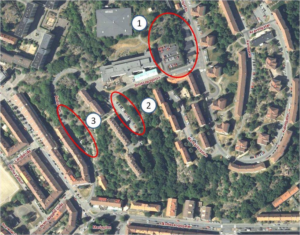 3 Förutsättningar Parkeringsbehov för ny bebyggelse ska lösas på tomtmark och inte belasta boendeparkering på gatumark. Befintlig gatuparkering kan ersättas på gatumark.