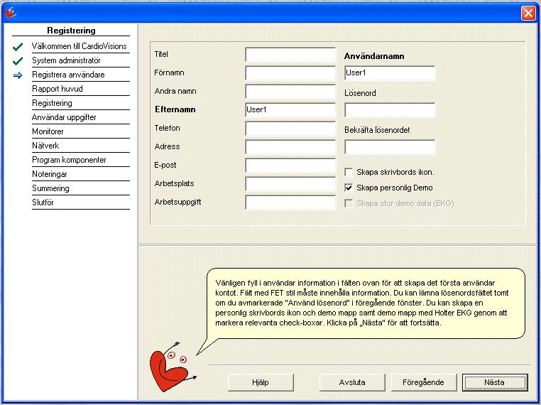 knappen.. Avsluta registreringen ska du bara göra om du har installerat den personliga versionen och endast kommer att använda ABPM eller CardioClip/CardioBlue och CardioTens utan programoptioner.