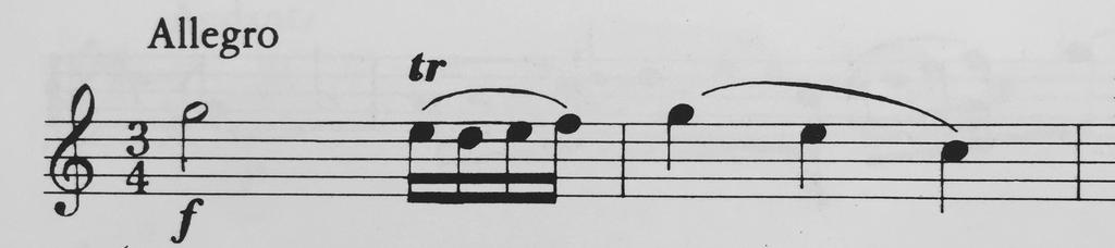 Utgåvan som har använts är Mozart, Wolfgang Amadeus (1778/2005). Quartette für Flöte, Violine, Viola und Violoncello. Bärenreiter-Verlag. I referenslistan finns även en länk till partituret. 3.