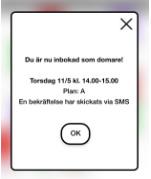 14 visar när användaren klickat på en dag visas den dagens matcher under schemat.