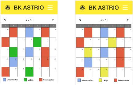Utöver dessa färger valdes tre färger till menyn, blå, grön och röd. Eftersom att 9% av män i världen och 0.5% av kvinnor har någon form av färgblindhet valdes färger med hög kontrast.