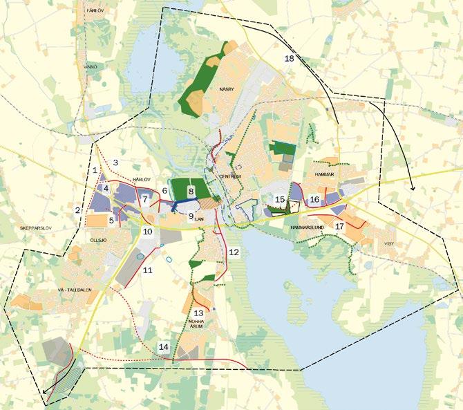 i norra Härlöv, som kan användas av i princip alla trafikslag. Den ger också bra kontakt med trafikplats Härlöv och mot väg 19 norrut via länk 4.