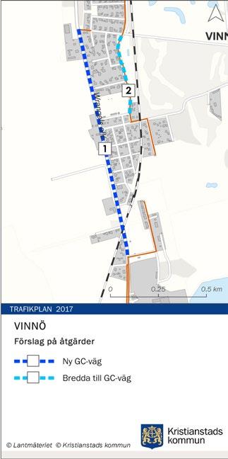 VINNÖ Vinnö ligger öster om riksväg 19 som inte ingår i det tättbebyggda området. Utmed vägen finns dock de hållplatser som förser orten med kollektivtrafik.
