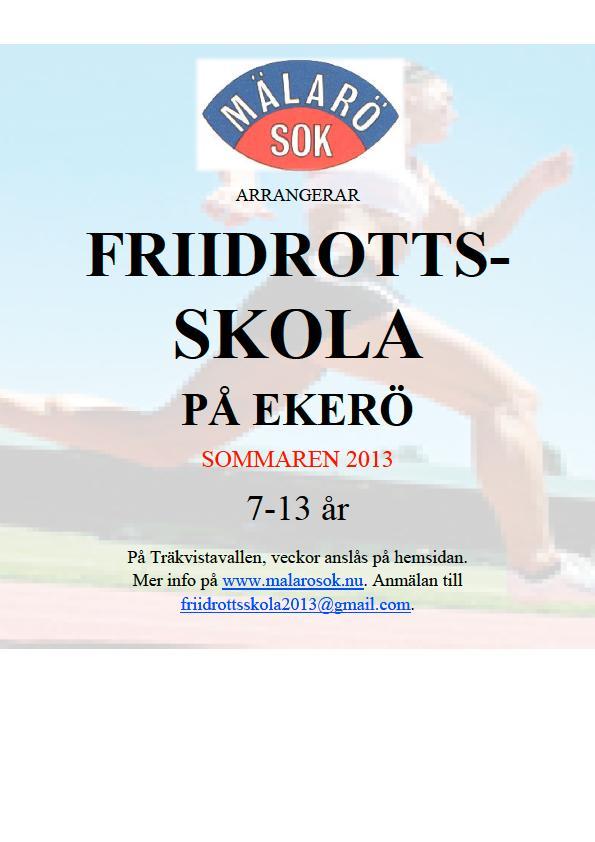 fallit ut och därifrån inleds ett arbete framåt hösten för att säkra vinterträningen 2013-2014. Vi har i friidrottssektionen beslutat att höja träningsavgiften till 400 kr för 2013.