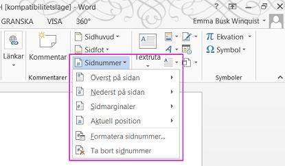 Layout Numrera alltid sidorna. Använd helst texten vänsterjusterad. Blanda inte för många teckensnitt. Använd teckensnitt t.ex. Times New Roman i löpande text och teckensnitt såsom Arial eller Microsoft Sans Serif för rubriker.