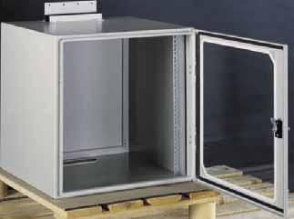 ordanslutning på skåpsvep och dörr. tbehandling: RAL 7035 (grå) strukturerad pulverlack.