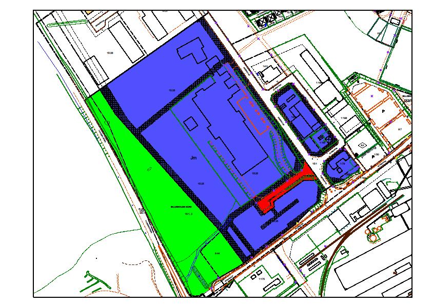 Planområdet markerat Areal Den totala arean för planområdet är 0,2 ha. Markägoförhållanden Planområdet omfattar del av Billesholmsgård 15:1 m.fl. och ägs Bjuvs kommun.