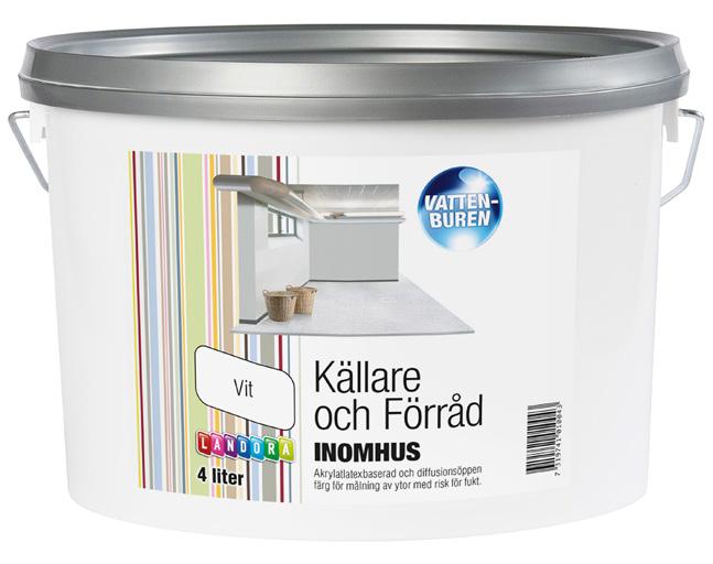 Landora Källare och Förråd Landora Källare och Förråd är en akrylatlatexbaserad och diffusionsöppen färg avsedd för målning av källare, garage och förråd.