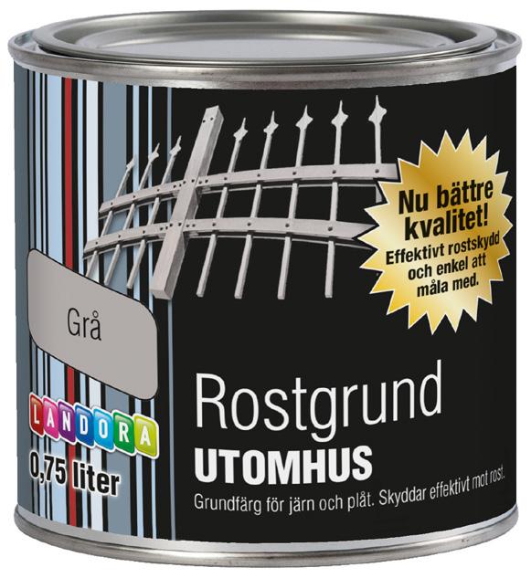 2016/22 Landora Rostgrund Grå Landora Rostgrund är en grundfärg för järn- och stålunderlag, lättmetall och galvaniserad plåt utomhus.