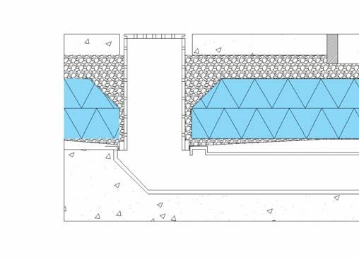 Förankring och belastning Normalt kan STYROFOAM-skivorna läggas löst på tätskiktet utan förankring.