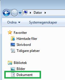 DAFGU-/GDA-dator, Windows 7 Öppna hemkatalogen Hemkatalogen för DAFGU/GDA ansluts automatiskt efter att du har loggat in på datorn med ditt x- konto.