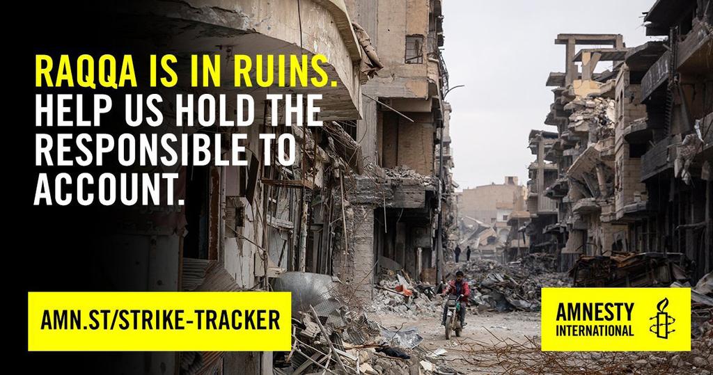 INSATS DECEMBER 2018 SIDA 10 TILLSAMMANS KAN VI KARTLÄGGA FÖRSTÖRELSEN AV DEN SYRISKA STADEN RAQQA Raqqa i Syrien är en av de mest förstörda städerna i modern tid.