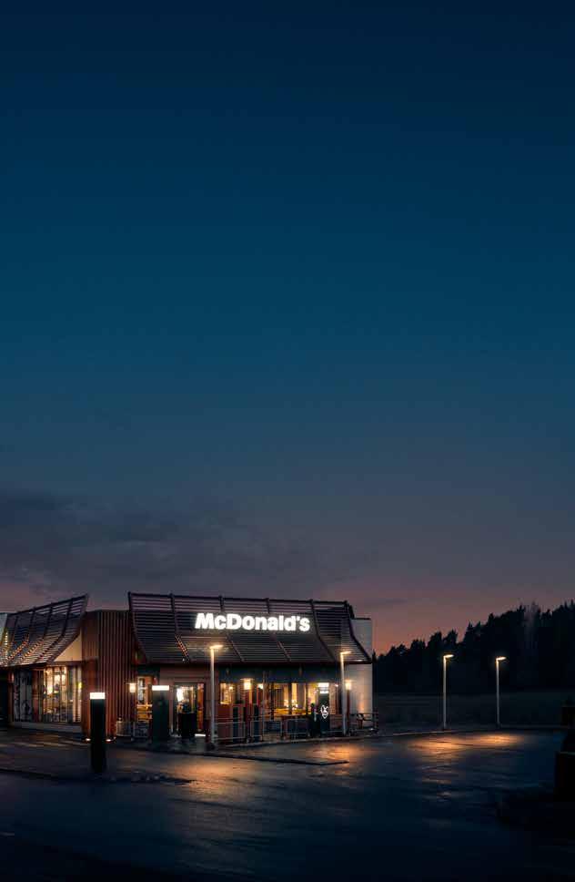 McDONALD S HÅLLBARHETSARBETE Stora nog att göra skillnad Vi på McDonald s Sverige tror starkt på att bra och hållbara affärer skapas genom att erbjuda goda val som, även de till synes små, kan
