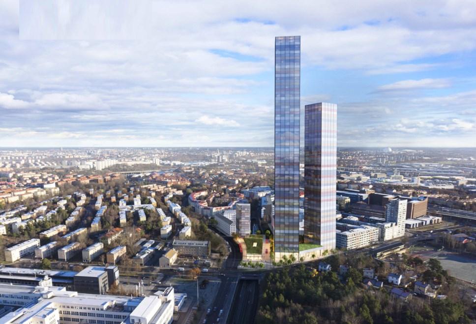 Sida 3 (10) Det tidiga markreservationsområdet På platsen för Tellus Towers pågår redan ett planarbete för ca 450 lägenheter.