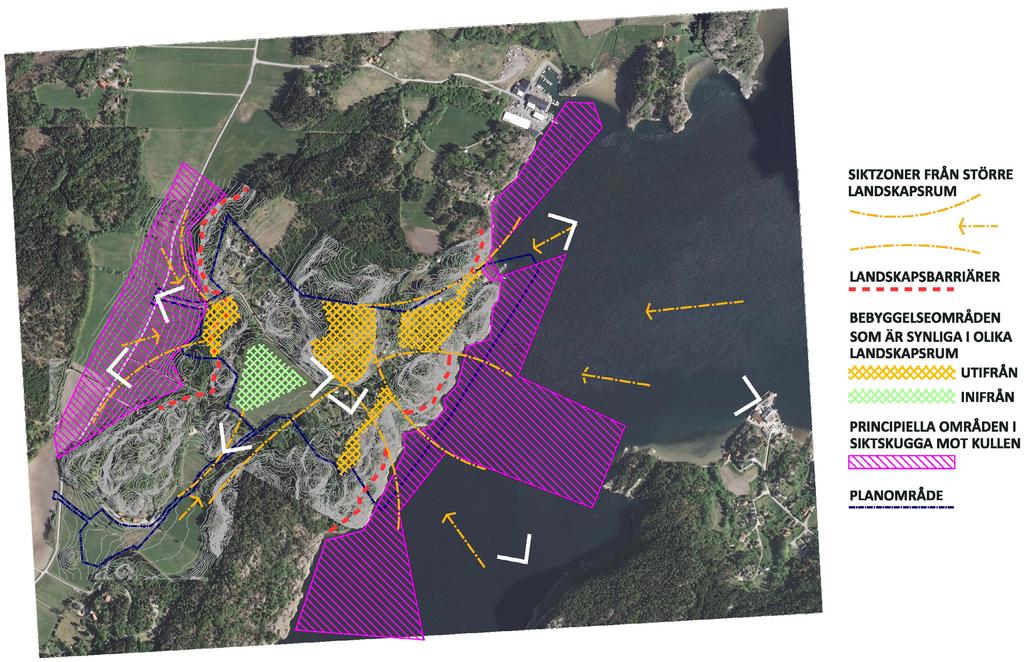 METOD För att bedöma hur landskapsbilden påverkas har en digital 3D-modell tagits fram, vilket ger relativt tillförlitliga visualiseringar av hur tänkt bebyggelse kan komma att uppfattas från olika