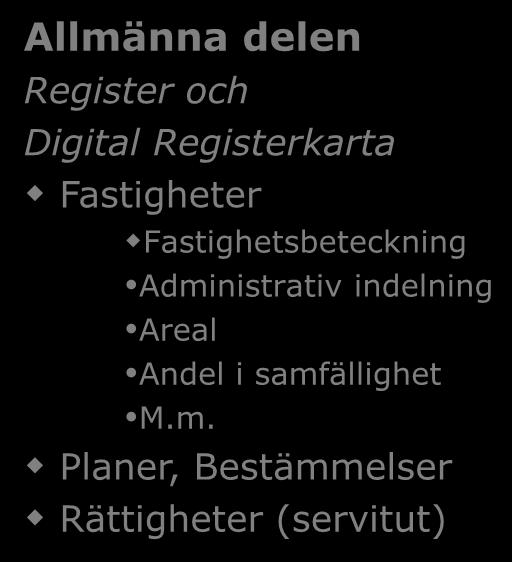 nna delen Register och Digital Registerkarta Fastigheter Fastighetsbeteckning Admi