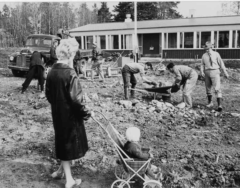Husen låg tätt och täbyborna var förfärade över det nya sättet att bygga.