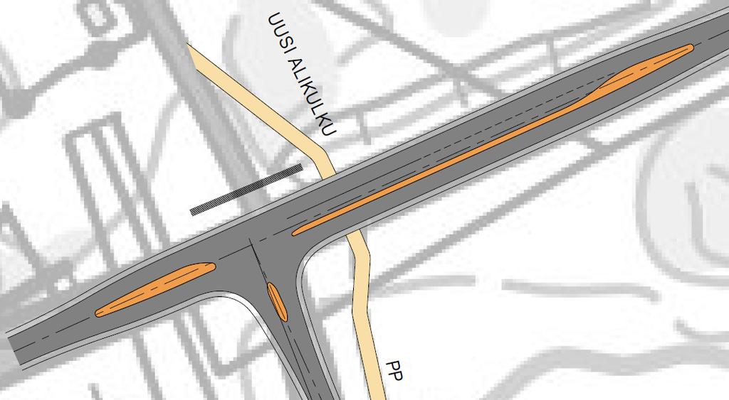 FCG SUUNNITTELU JA TEKNIIKKA OY Rapport 6 (8) bygga en parallell vägförbindelse från Täktervägen till Privatvägen på den södra sidan av stamväg 51. 4.2 Täktervägens rondell 4.