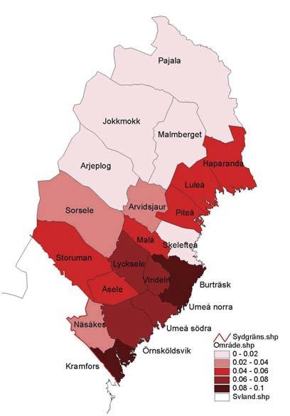 Figur 7. Relativ besparing per område då returpotentialen nyttjas. RESULTAT PER INDUSTRI I denna del sammanfattas resultaten för de industrier/mottagningsplatser som ingick i studien.