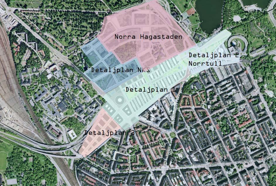 Inledning Exploateringskontoret i Stockholm har gett SLB-analys i uppdrag att beräkna halter av luftföroreningar i östra delen av Hagastaden, detaljplaneområde 2 Norrtull (dp2), se Figur 1.