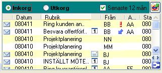 Meddelandefunktionen är avsedd för snabba, enkla och kortfattade meddelanden. Du kan registrera meddelande via knappen Meddelande i rutin 613 Kalender och rutin 8165 Arbetsgruppstudion.