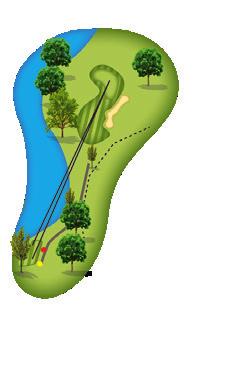 25 13 Par 3 Index 4 167 m 145 m Ett klurigt korthål där vinden