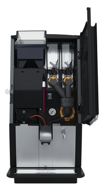 Den välisolerade varmvattenberedaren håller vattnet hett länge utan att det drar extra energi. Maskinen tillhör energiklass A enligt industristandard EVA-EMP3.