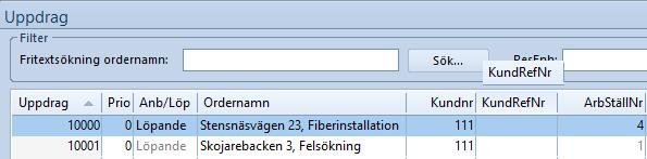 Används Prognos så räknas Återstår ut.