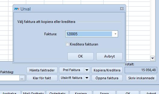 se leverantörsfakturan med högerklicksmeny Möjlighet till snabb och enkel kopiering eller kreditering av