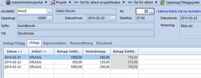 Reseräkning Stora förbättringar i reseräkningsmodulen.