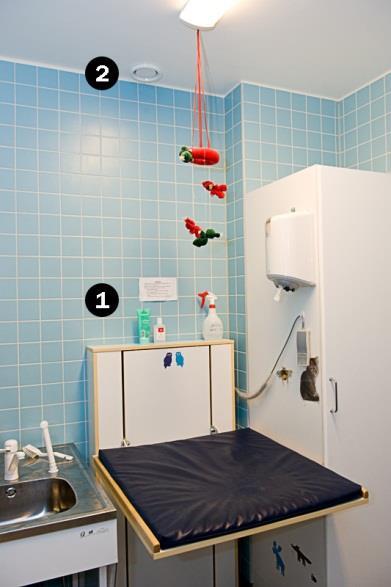 Smittskydd och hygien Skötrum som ger goda förutsättningar för att upprätthålla en god hygien.