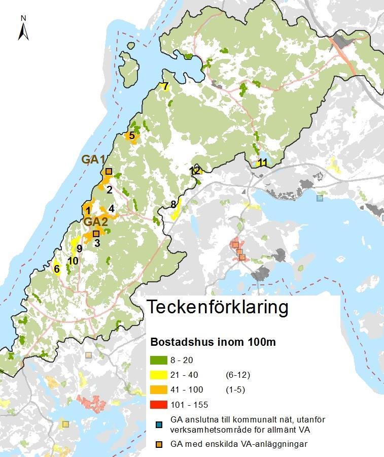 4.6 Gullmarn centralbassäng Korta fakta om delområdet Antal bostadshus: Omvandlingstrend: Avloppslösning: Dricksvattenlösning: Antal områden med utpekade i Bilaga 5 Ekologisk status,