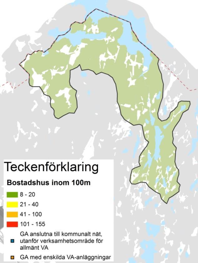 4.11 Viksjön Korta fakta om delområdet Antal bostadshus: Omvandlingstrend: Avloppslösning: Dricksvattenlösning: Antal områden med utpekade i Bilaga 5 Ekologisk status, ytvattenförekomst Påverkat av
