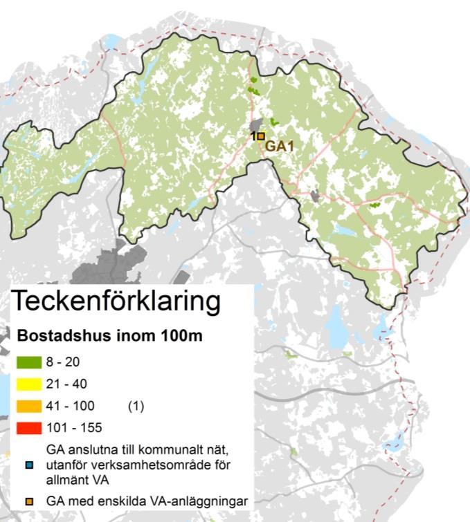 4.13 Bäveån övre Korta fakta om delområdet Antal bostadshus: Omvandlingstrend: Avloppslösning: Dricksvattenlösning: Antal områden med utpekade i Bilaga 5 Ekologisk status, ytvattenförekomst Påverkat