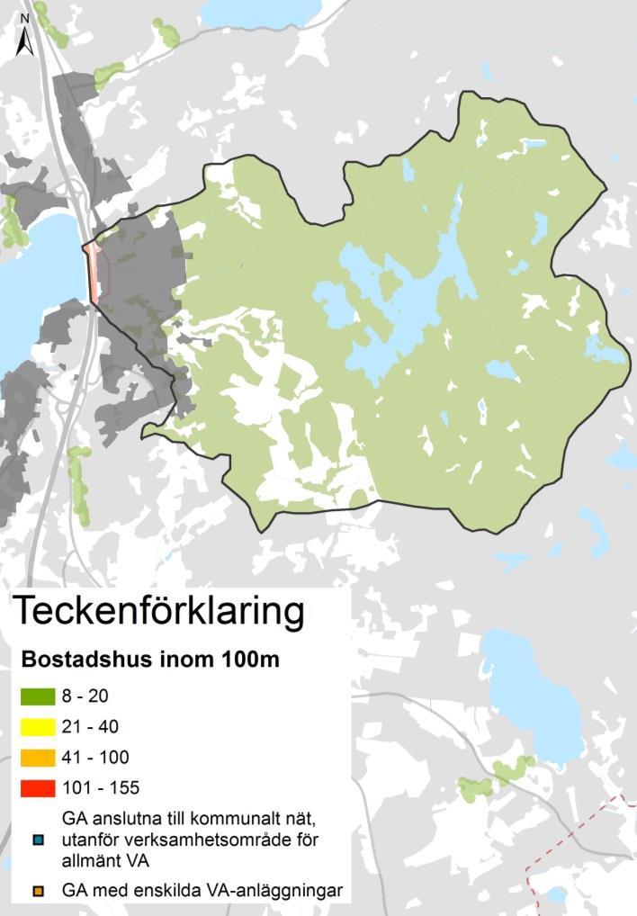 4.17 Tjöstelsrödsbäcken med Stora Skarsjön Korta fakta om delområdet Antal bostadshus: Omvandlingstrend: Avloppslösning: Dricksvattenlösning: Antal områden med utpekade i Bilaga 5 Ekologisk status,
