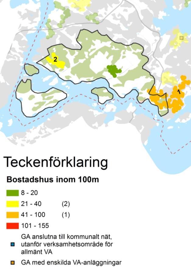 4.1 Nordströmmarna och Snäckedjupet Korta fakta om delområdet Antal bostadshus: 116 st Omvandlingstrend: Avloppslösning: Dricksvattenlösning: Antal tätbebyggda områden (Bilaga 5) Ekologisk status,