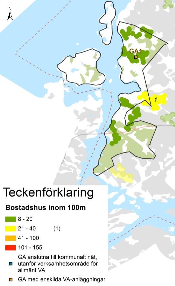 4.2 Getevikssund Korta fakta om delområdet Antal bostadshus: 119 st Omvandlingstrend: Avloppslösning: Dricksvattenlösning: Antal områden med utpekade i Bilaga 5 Ekologisk status, ytvattenförekomst