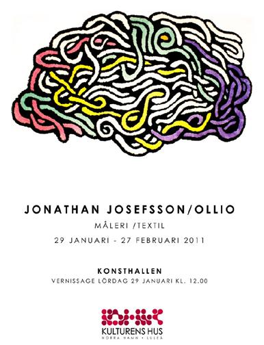 Bildkonstnär Jonathan Josefsson Ollio Onsdagen den 26 januari hade den unge konstnären Jonathan Josefsson en föreläsning och bildvisning på Kulturens hus i Luleå.
