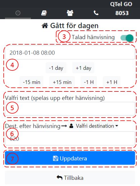 3. Talad hänvisning.