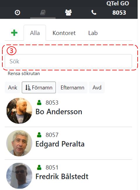 kollegan är hänvisad eller sitter upptagen i telefon. Söka efter en kollega 1.