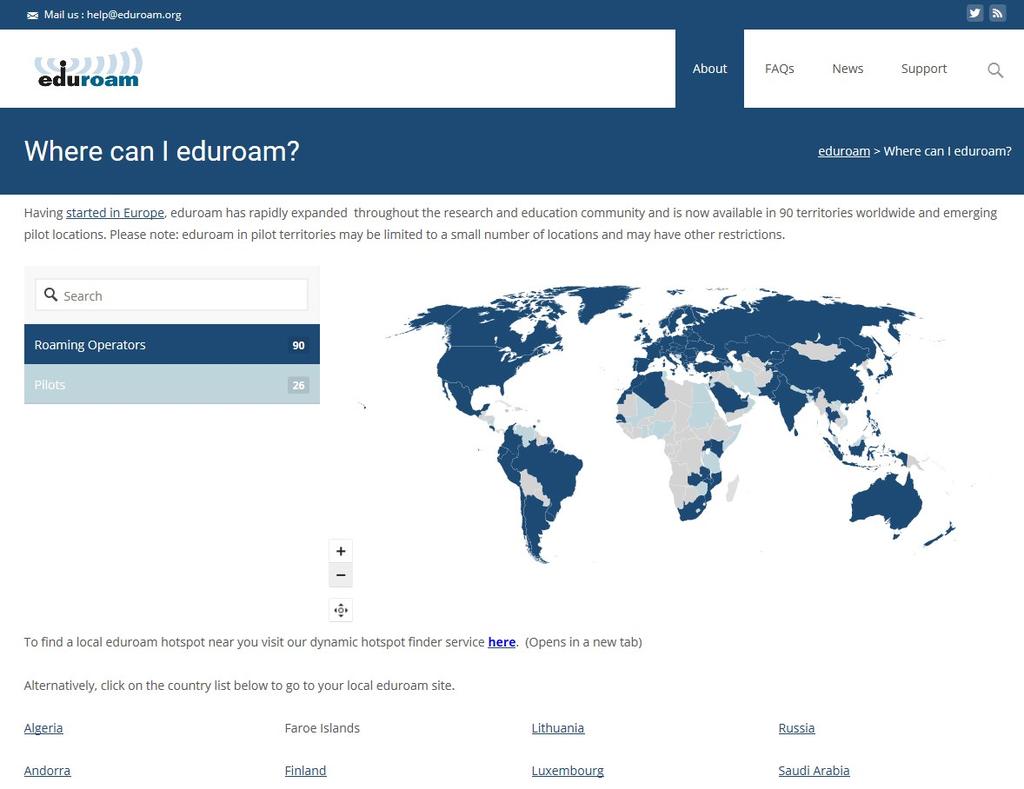 Finns tillgång till Eduroam utgör det ett bra alternativ Kolla https://www.eduroam.