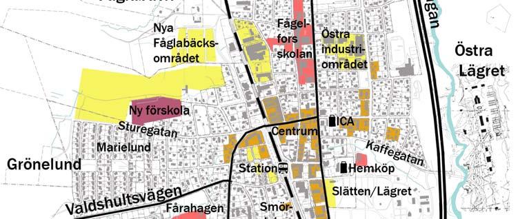 Bebyggelseområden.