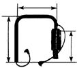 Rördiameter 16 mm. Artikelnr: 1501E Svartlackerad Spegelarm Gjuten hållare med kilfäste.