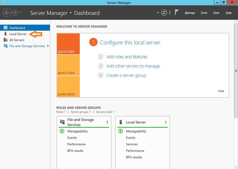 Windows server 2012 R2 ICT Servern har uppdaterats och den har placerats till den interna nätverk Stockholm i