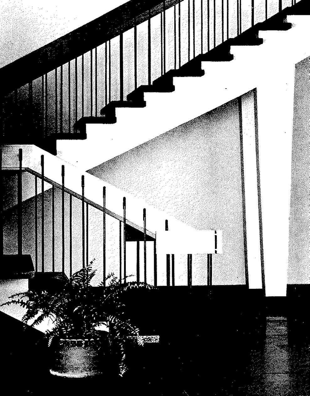 1965, vid öppnandet av sjukhuset, presenterar en byggnad av hög arkitektonisk kvalitet med spröda
