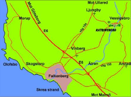 Hur hittar jag till kursgården? Katrinebergs folkhögskola, Falkenberg Avfart 51 från E6. Väg 154 mot Ullared, vid Ljungbykyrka höger mot Vessigebro.